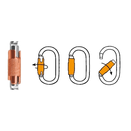 Výškové práce - Rock Empire Ocelová karabina D KL-2T